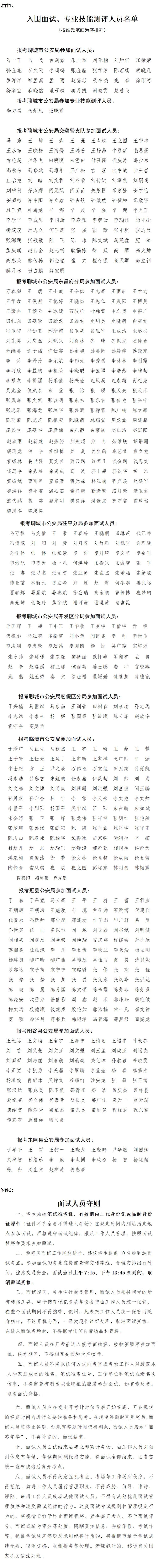 聊城市公安机关招录警务辅助人员笔试成绩和面试、专业技能测评公告.gif